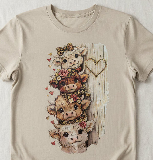 Glitter Cows Stacked (3 Transfers available for pressing)