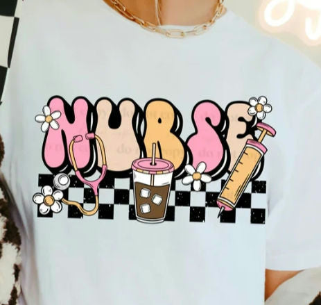 Nurse Ice Coffee T-Shirt image 0