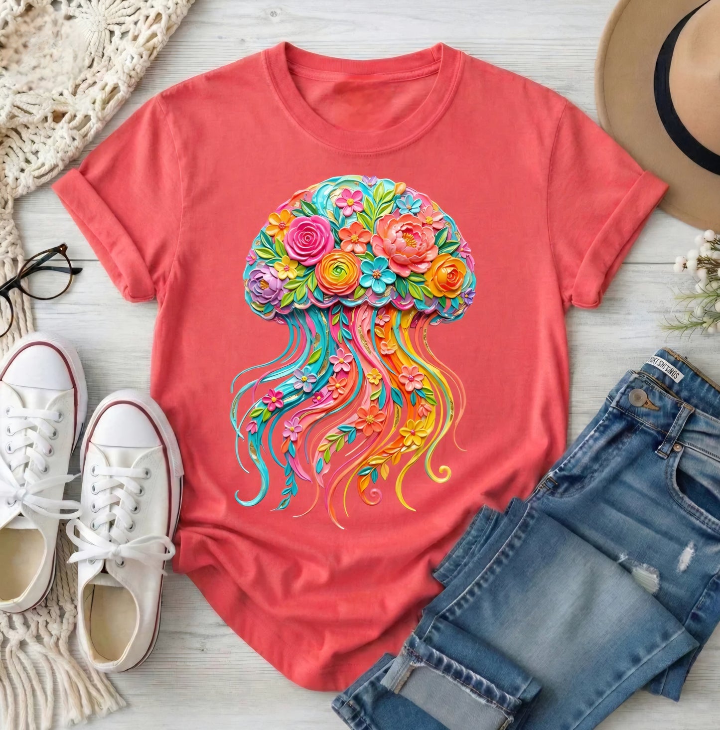 BRUSHSTROKE JELLEYFISH (1 TRANSFERSA AVAILABLE FOR THIS PRODUCT)