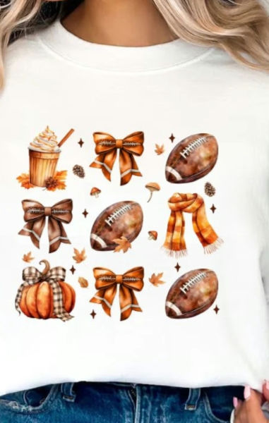 Fall Football Latte Hoodie or Crewneck image 0