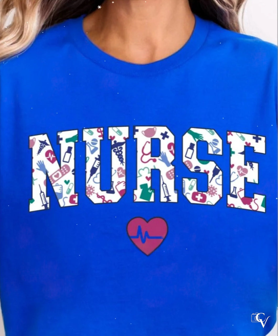 Glitter Decorative Nurse (4 Transfers available for pressing)