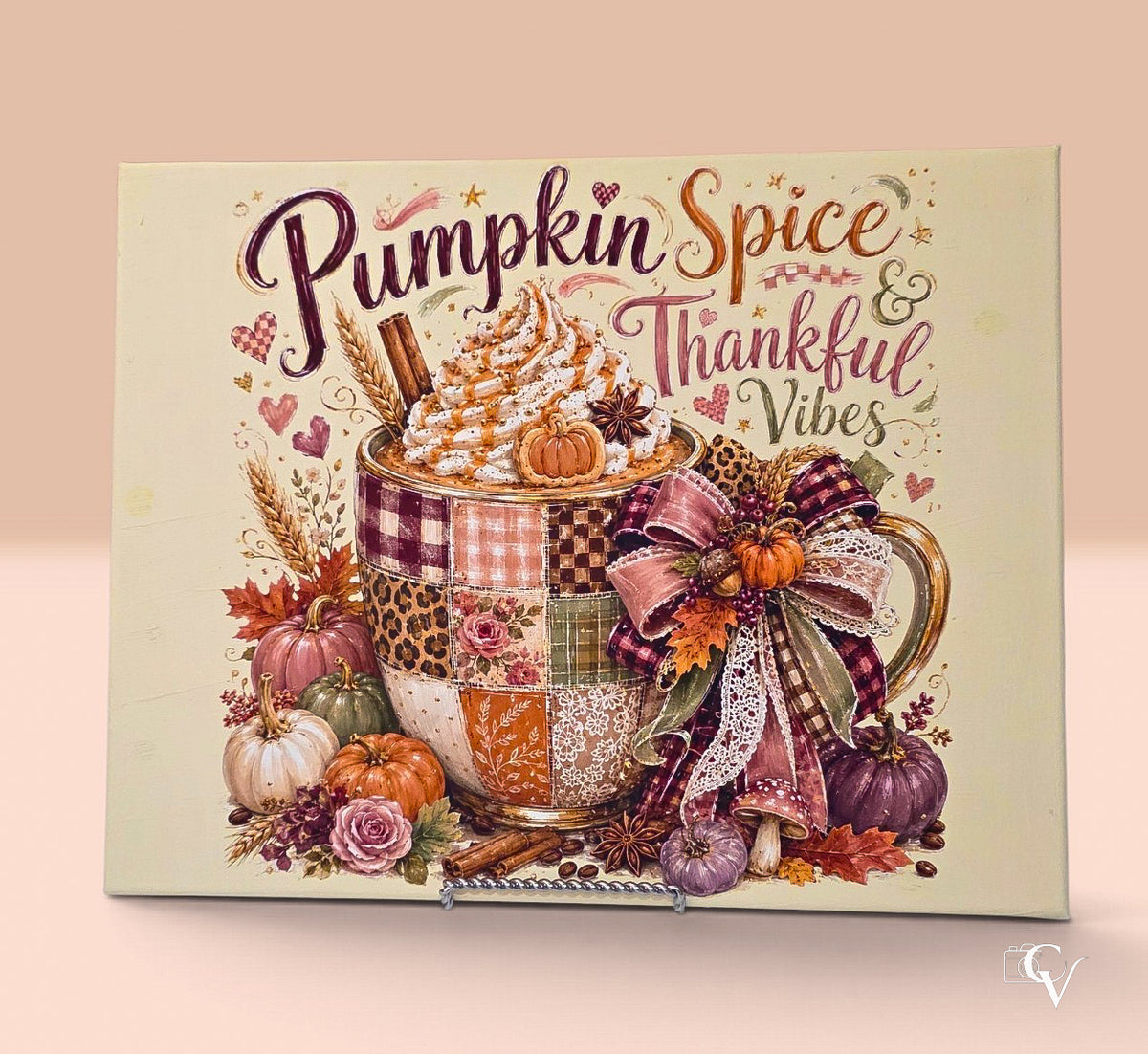 Pumpkin Spice Thankful Vibes 11x14
