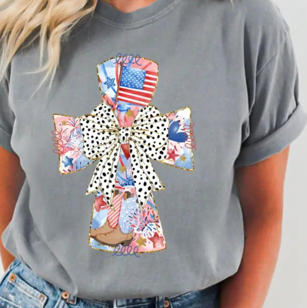 American Flag Cross (1 TRANSFERS AVAILABLE FOR THIS PRODUCT) 4/20/26