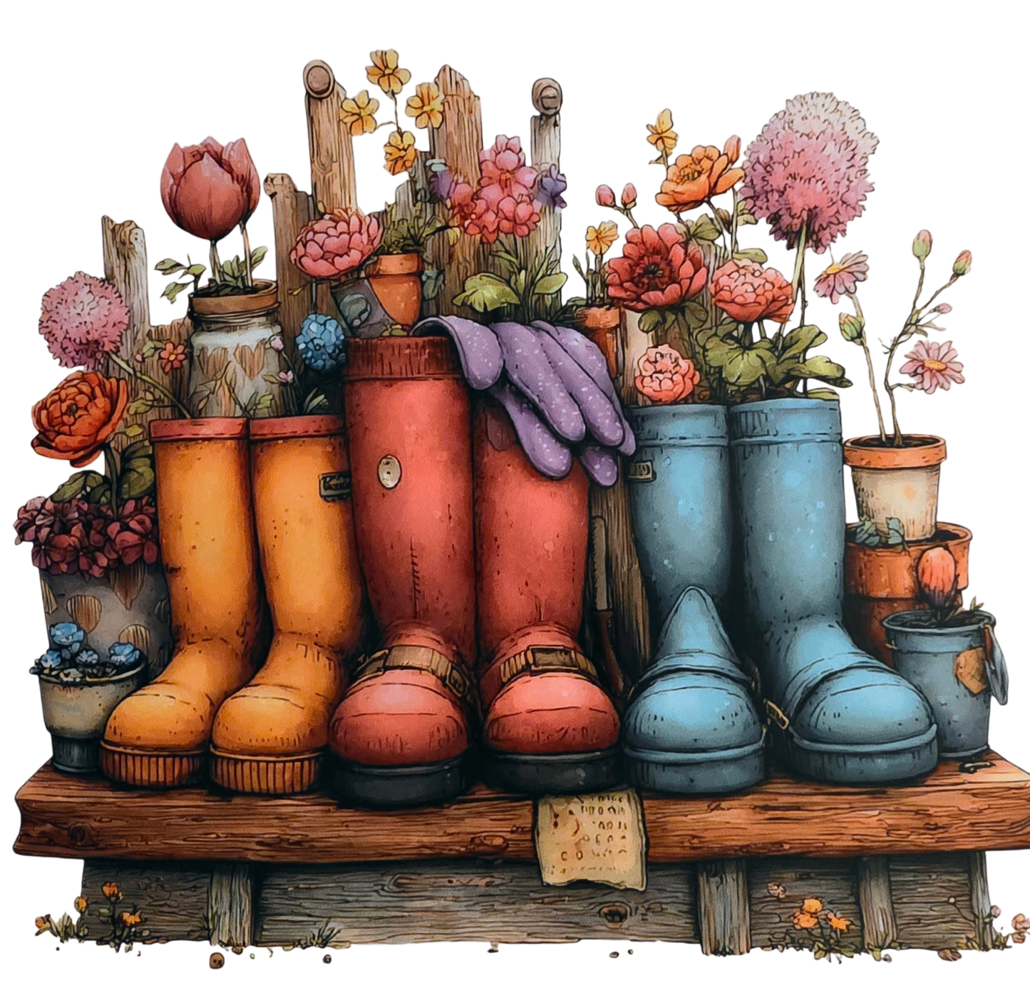 Spring Time Rain Boots(2 TRANSFERS AVAILABLE FOR THIS PRODUCT) 3/27/26