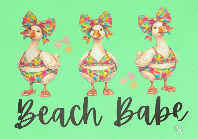 Beach Babe Duck (2 TRANSFERS AVAILABLE FOR PRESSING)