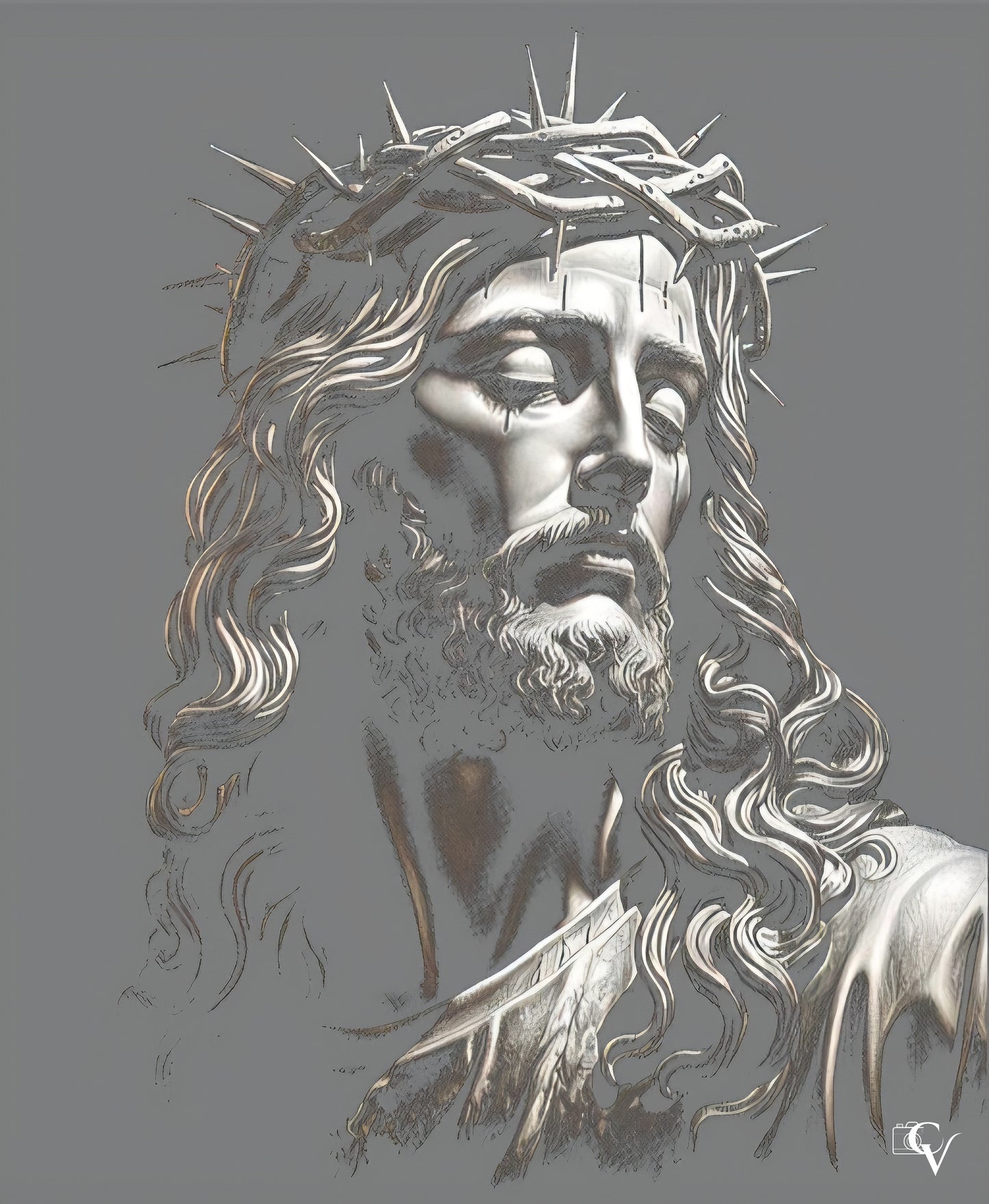Jesus 2 Tone Transfer (6 Transfers available for pressing)