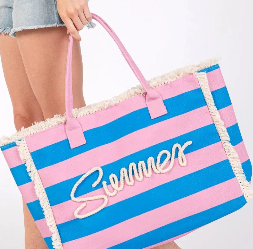 Pink & Blue Fringe Summer Letters 3/6/26 RTS