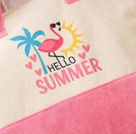 Hello Summer Terry Beach Tote Bag 3/7/26 RTS