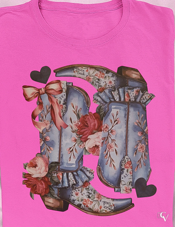 Cute Cowgirl Boots (2 Transfers Available for Pressing)