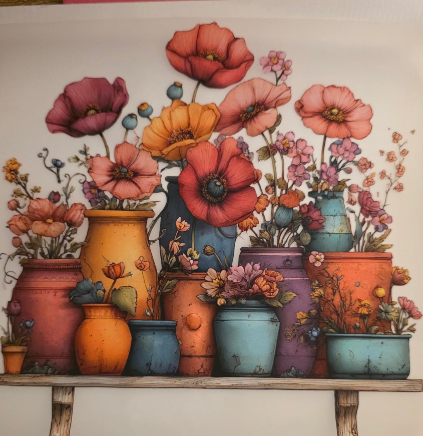 Flowers on a Shelf (2 TRANSFERS AVAILABLE FOR THIS PRODUCT 3/27/26 RTS