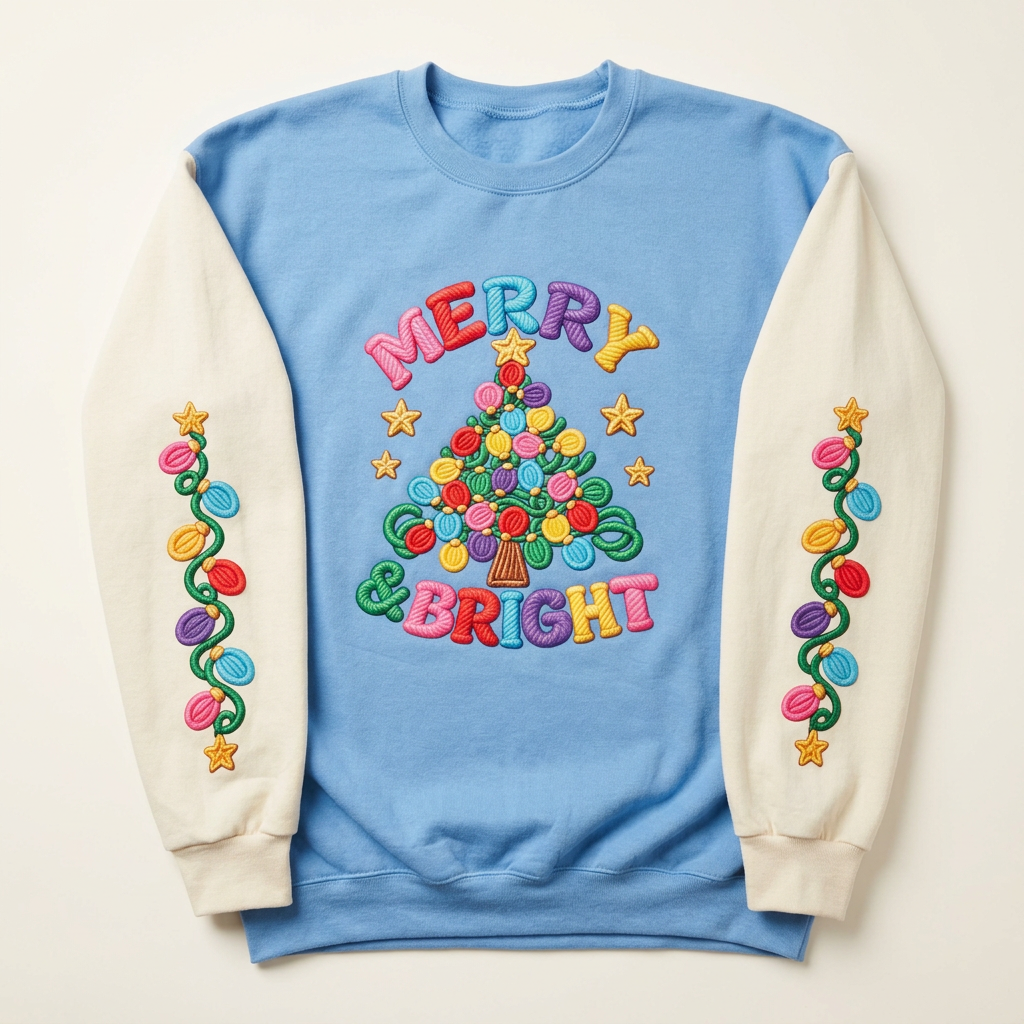 Colorful Holiday Crewneck (Ready to Ship)