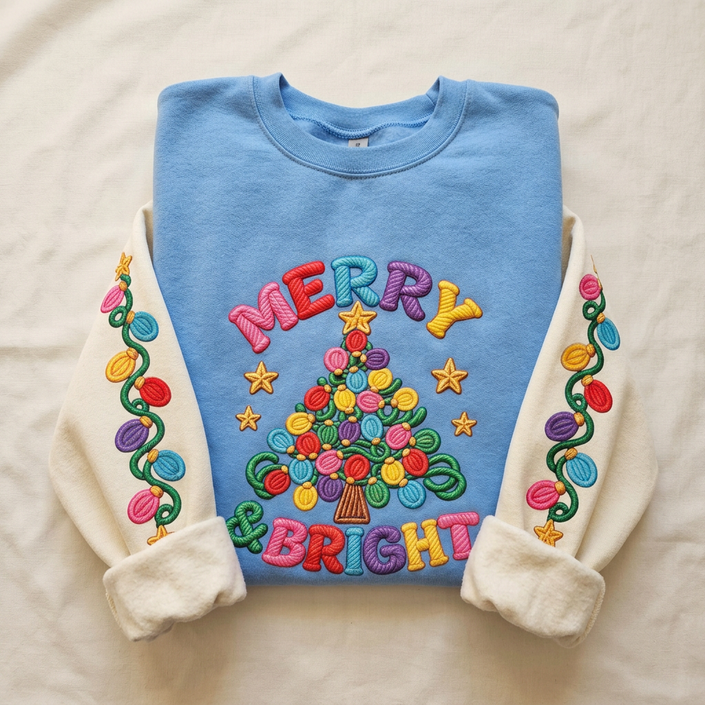 Colorful Holiday Crewneck (Ready to Ship)