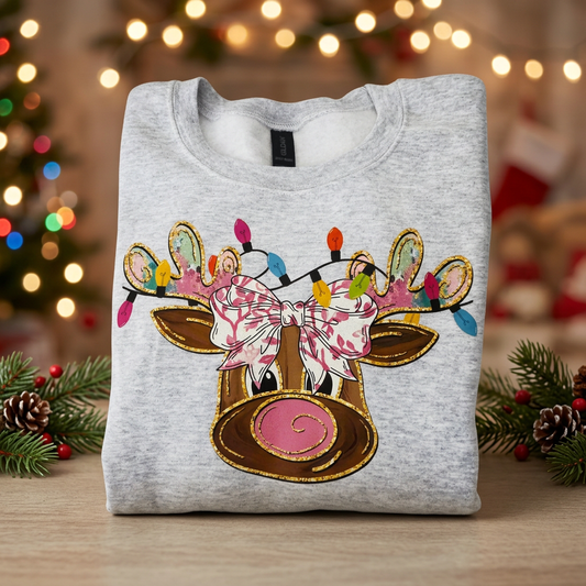 Christmas Reindeer Crewneck (Ready to Ship)