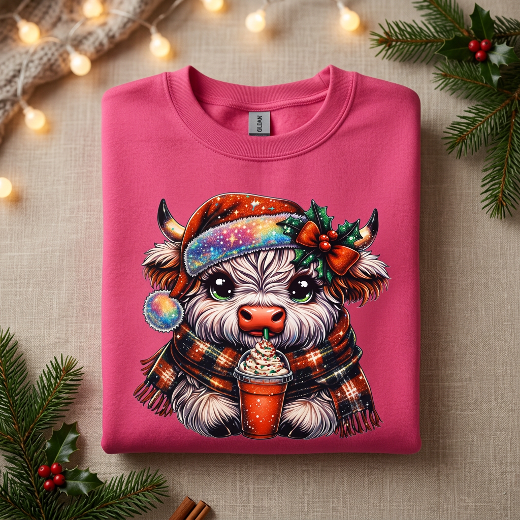 Christmas Cow Crewneck (Ready to Ship)
