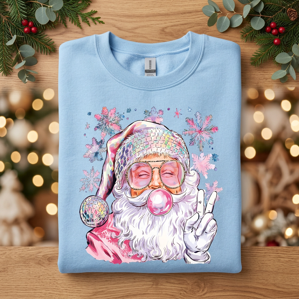 Bubble Gum Santa Crewneck (Ready to Ship)