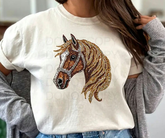 Faux Rhinestone Horse image 0