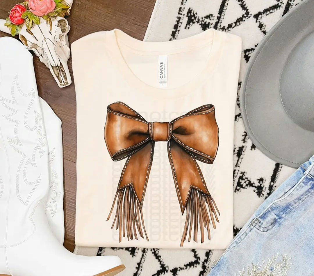 Faux Leather Bow image 0