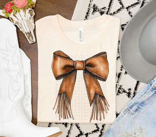 Faux Leather Bow image 0