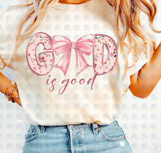 Glitter God Is Good Pink (4 Transfers available for pressing) Transfer by Nukustomz