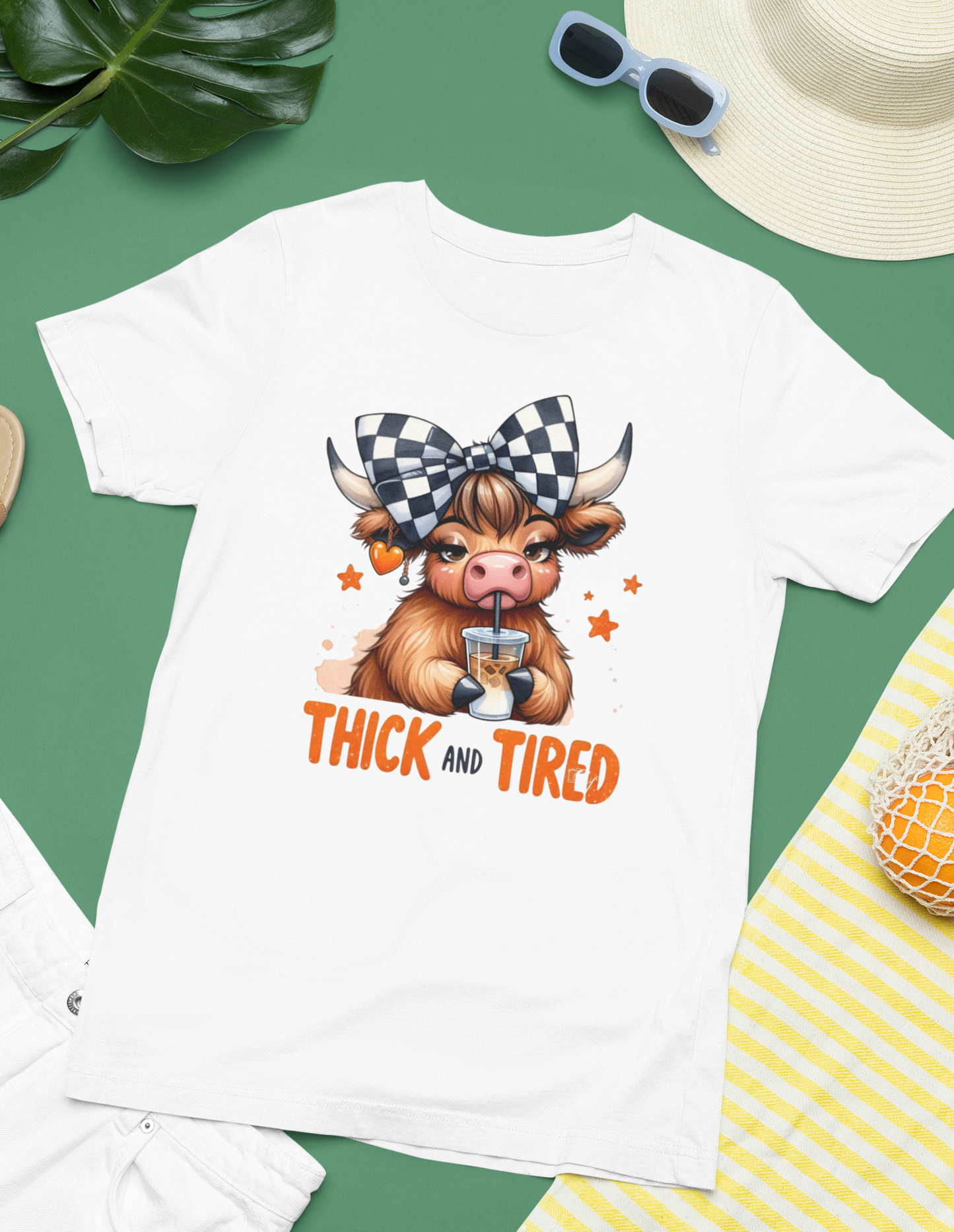 THICK AND TIRED CUTE  COW (5 TRANSFERS AVAILABLE FOR THIS PRODUCT)