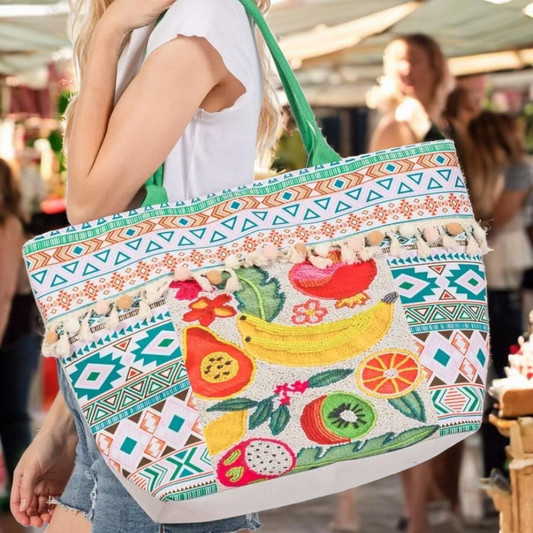 Fruit Aztec Summer Tote Bag image 0