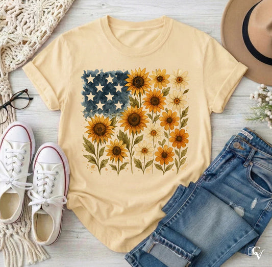Sunflower and Stars (3 Transfers available for pressing)