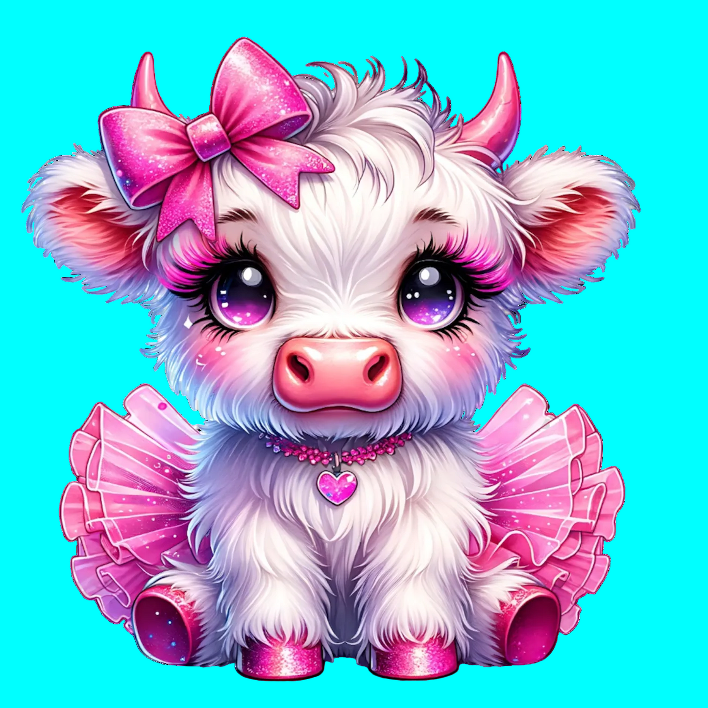 PRETTY PINK COW (3 TRANSFERS AVAILABLE FOR THIS PRODUCT)