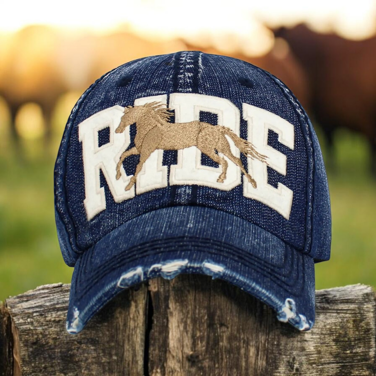 Vintage Ridew/ Horse Baseball Hat  image 0