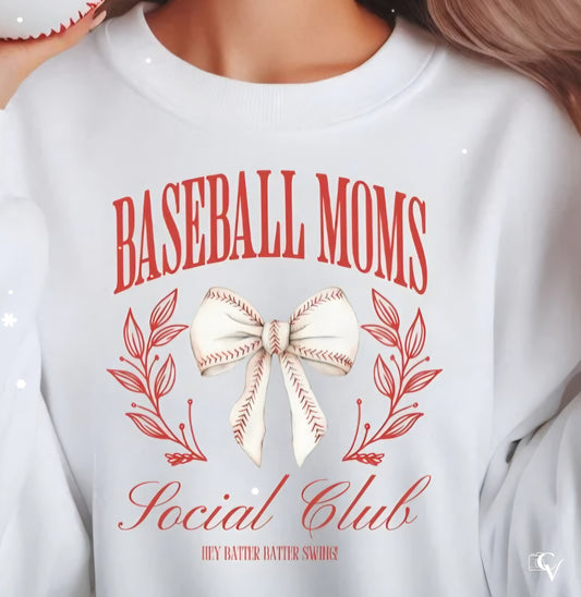 Baseball Moms Social Club (2 Transfers available for pressing)