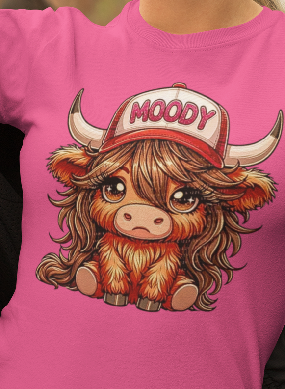 GLITTER MOODY COW (4 TRANSFERS AVAILABLE FOR THIS PRODUCT)