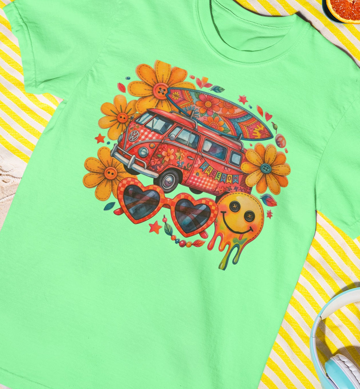 Freedom VW Bus (2 Transfers available  for pressing)