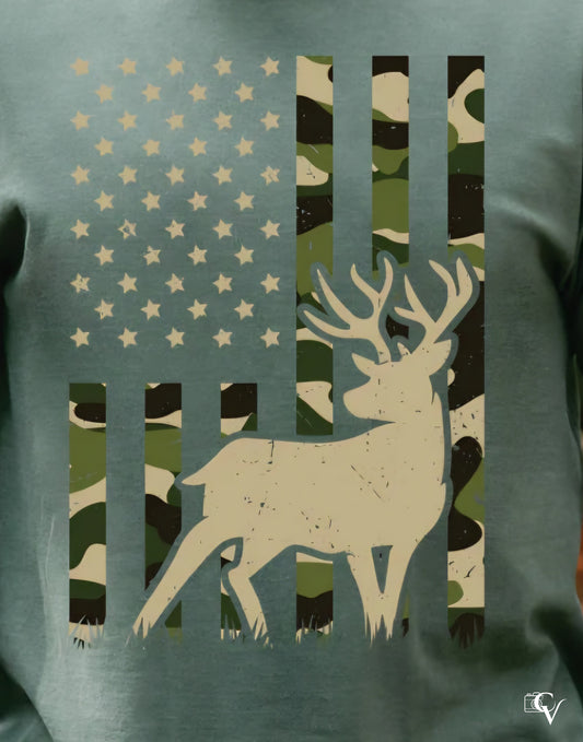 Camo Deer Flag (3 Transfers available for pressing)