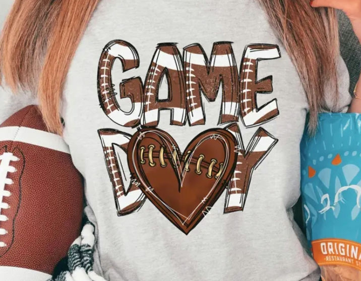 Gander Day Football Heart Hoodie or Crewneck image 0