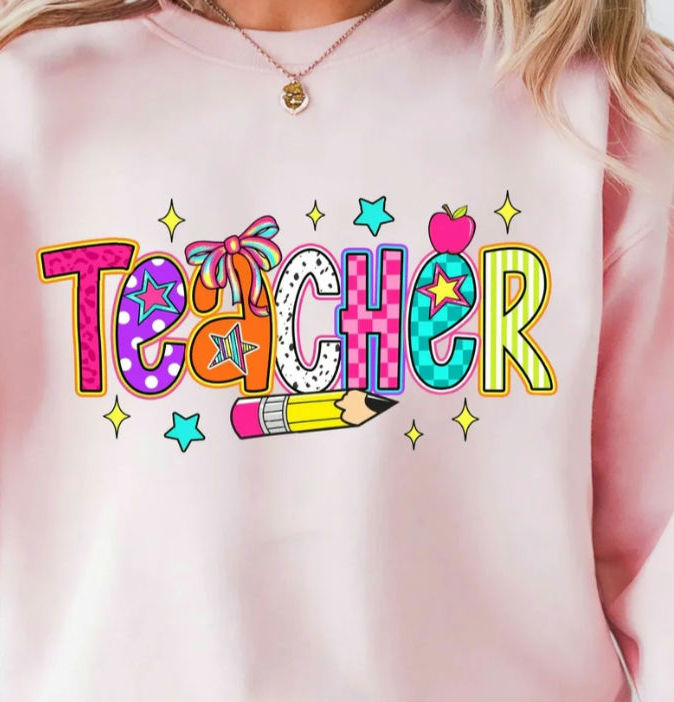 Teacher Colorful T-Shirt image 0
