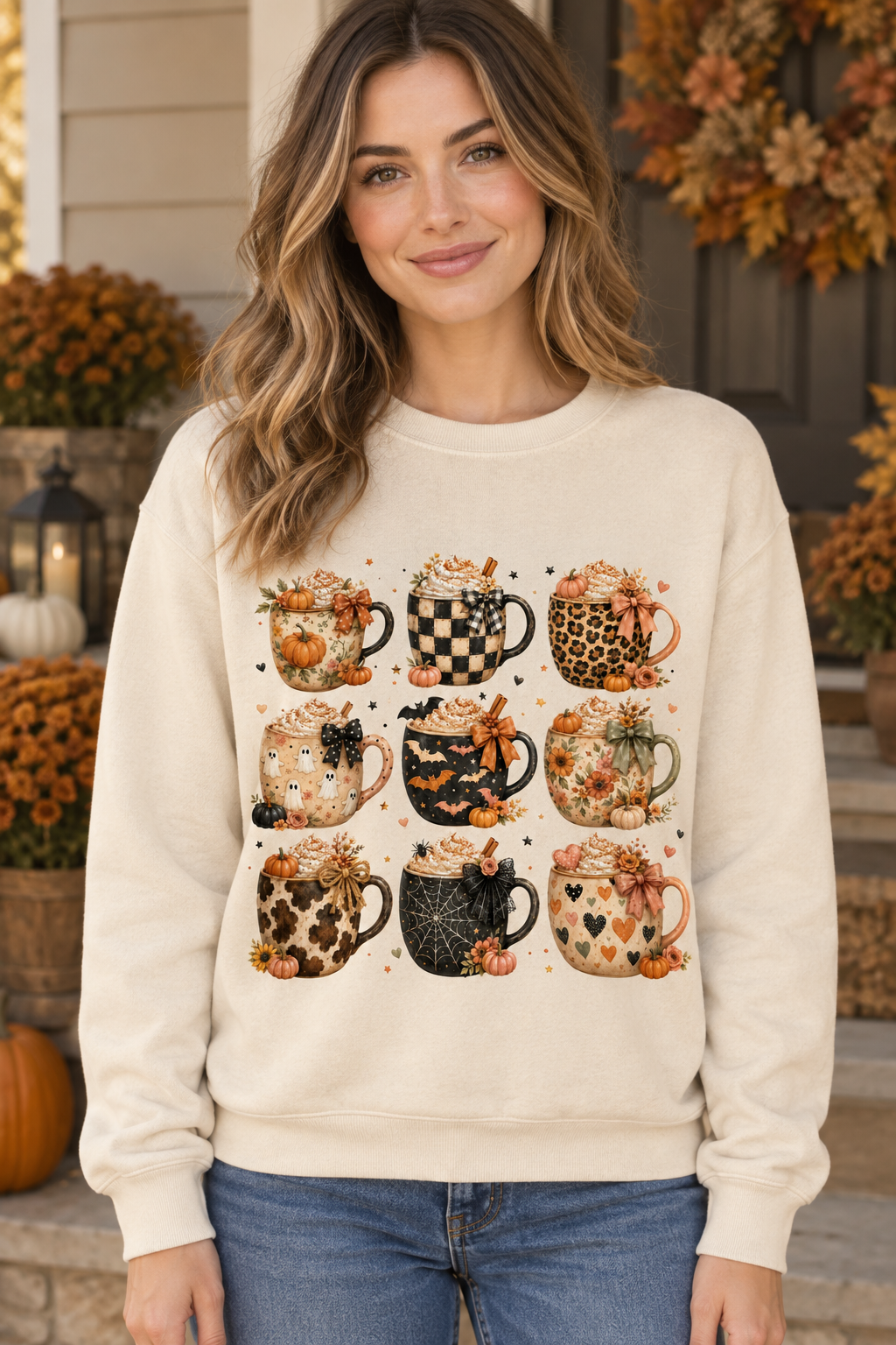 Fall Mugs Crewneck model preview