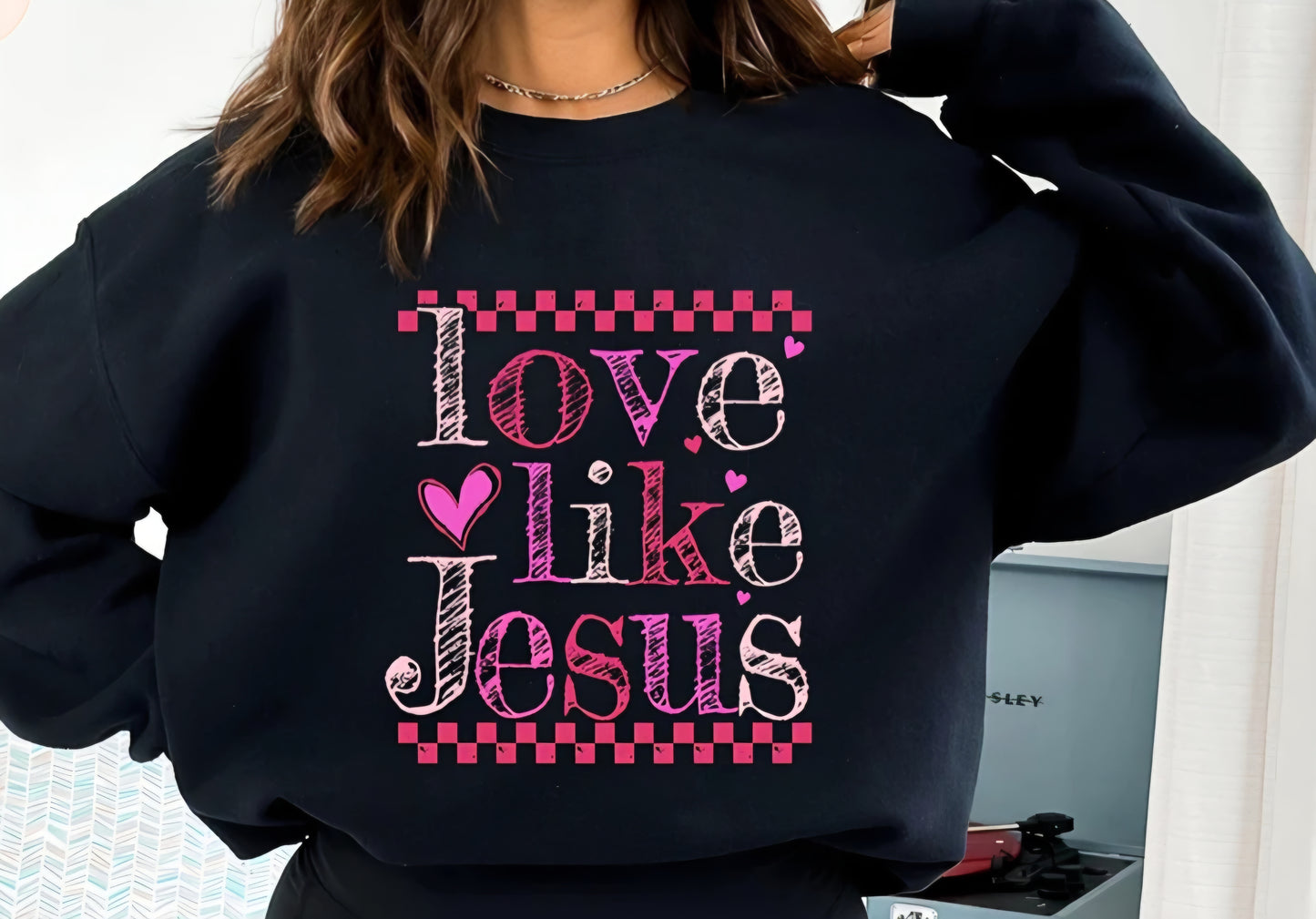 Glitter Love Like Jesus (3 Transfers available Pressing) NuKustomz Glitter