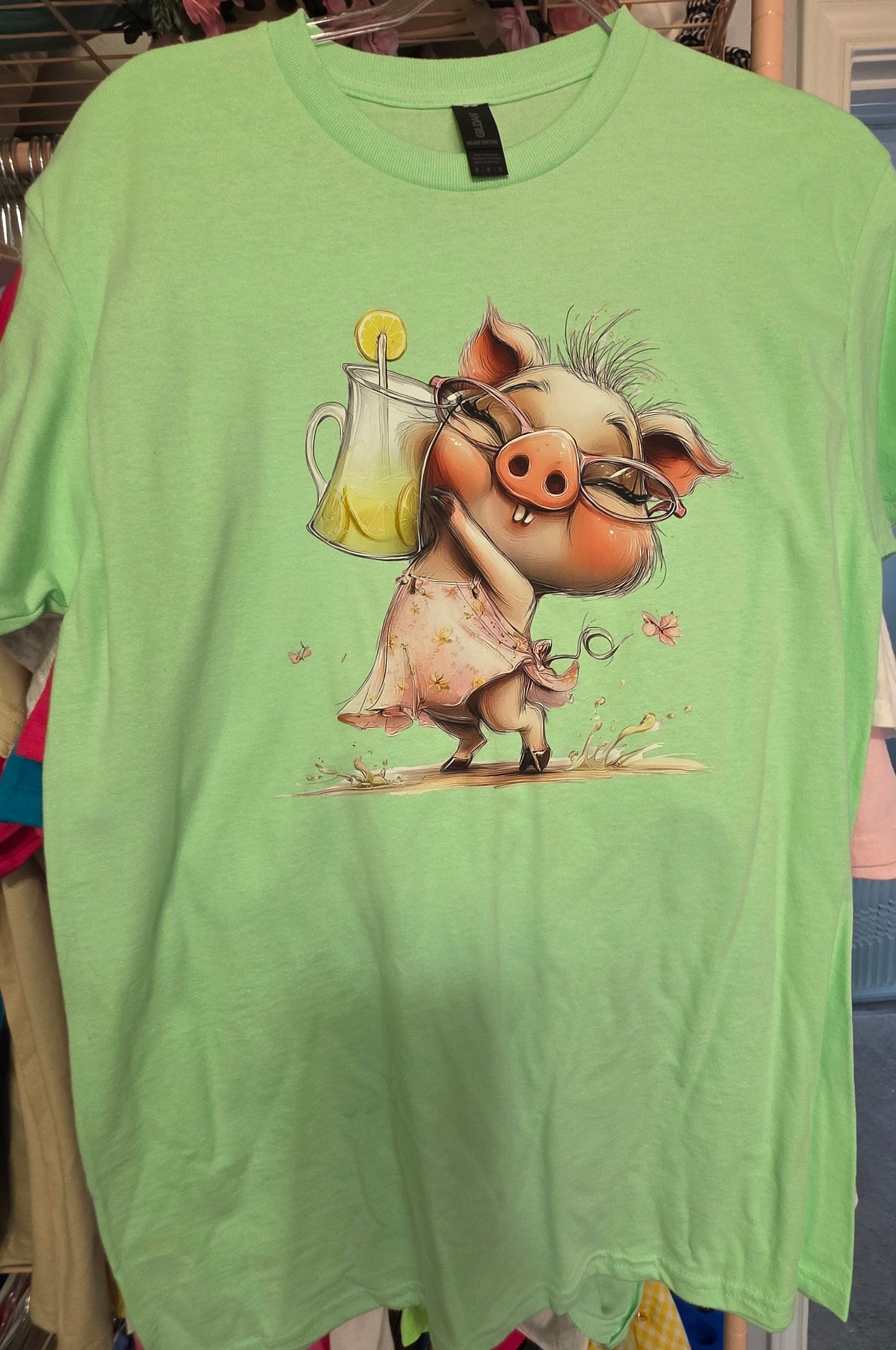 Cute Pig with Lemonade