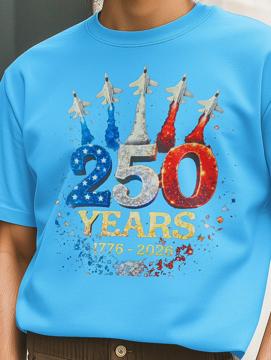 250 YEARS 1776-2026 (1 TRANSFER AVAILABLE TO PRESS ON T-SHIRT)