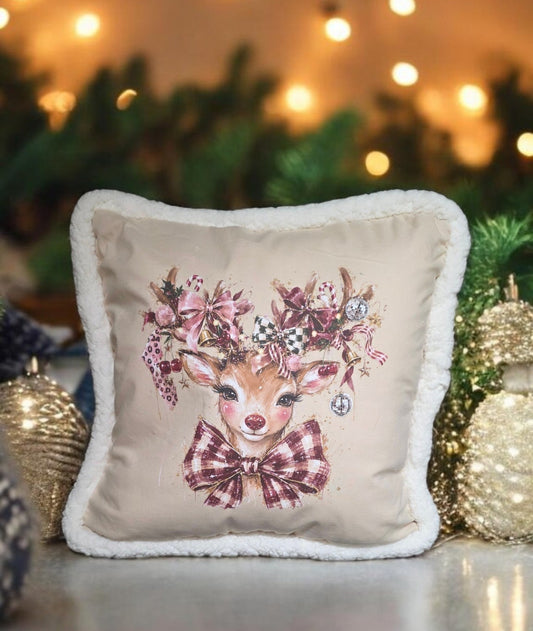 Christmas Reindeer Pillow