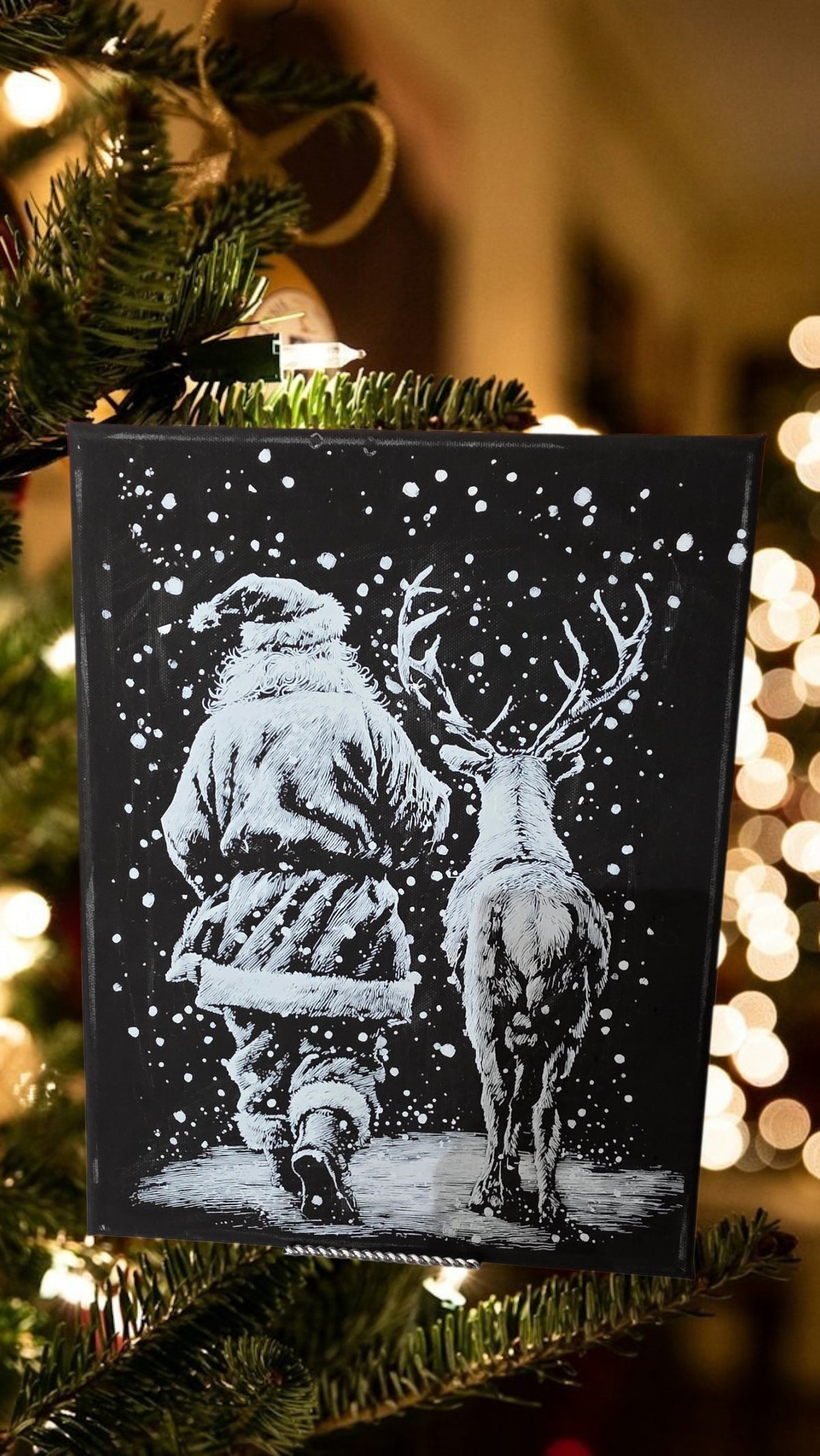 Santa and Reindeer 2 Tone