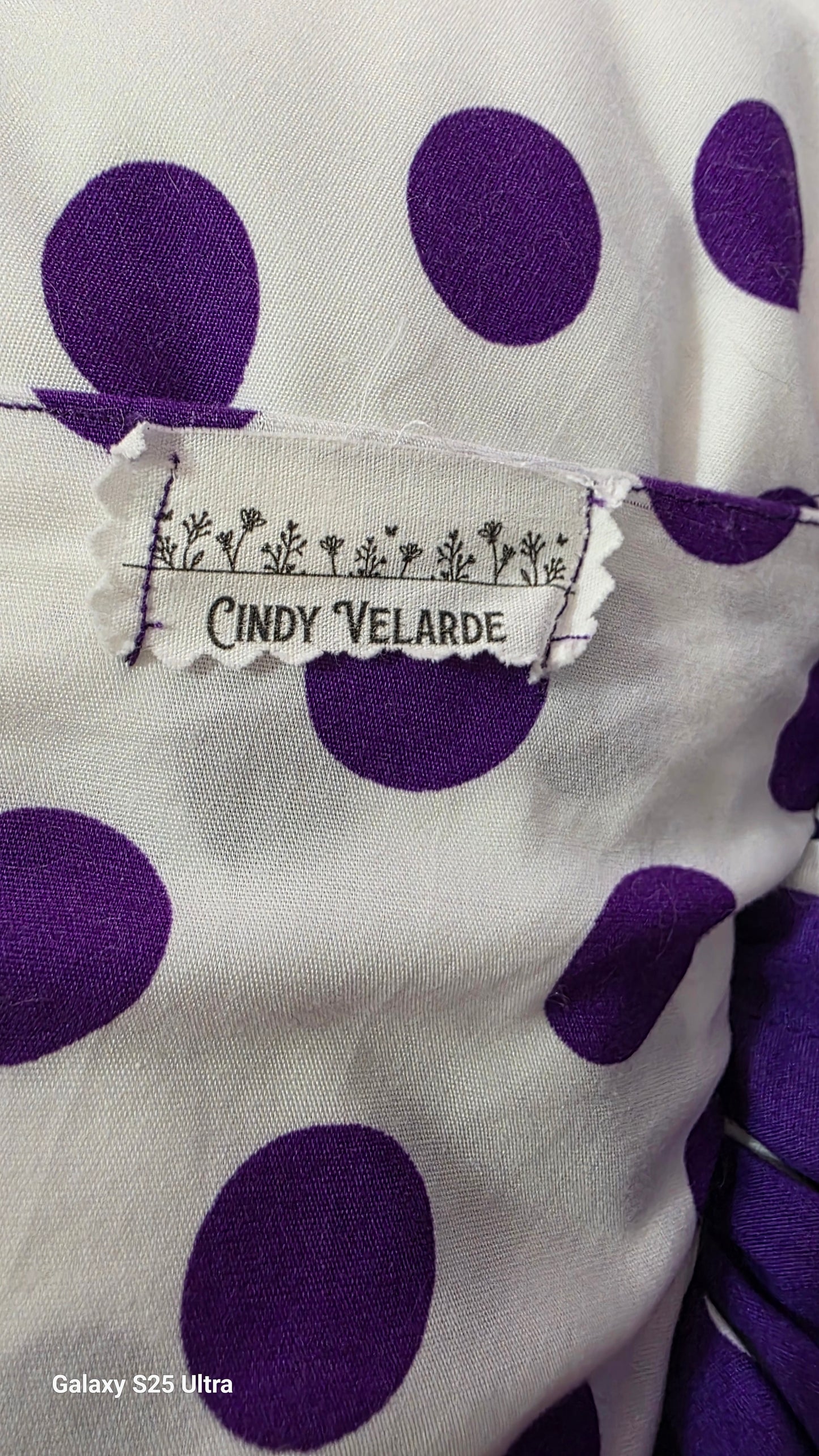 Set Purple and White Polka Dots Throw Pillows