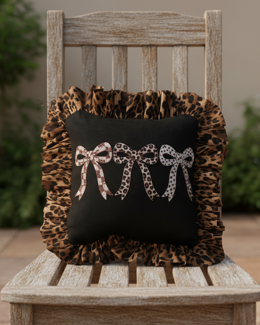 Fall Bows Throw Pillow