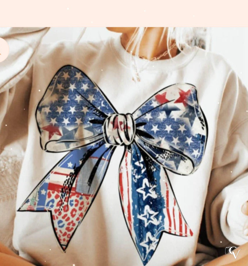 Patriotic Bow (2 Transfers available for pressing) (Nukustomz)