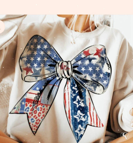 Patriotic Bow (2 Transfers available for pressing) (Nukustomz)