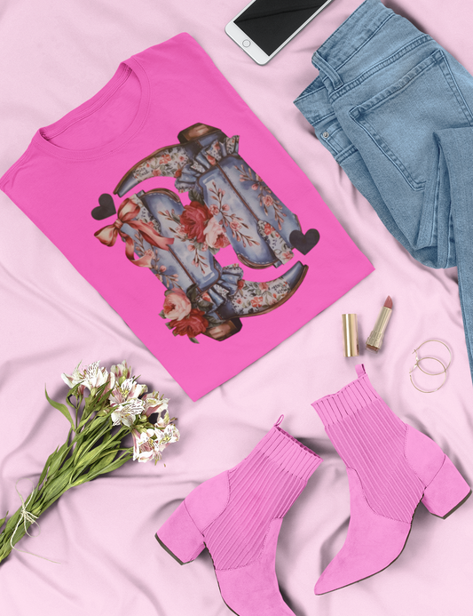 Cute Cowgirl Boots (2 Transfers Available for Pressing)