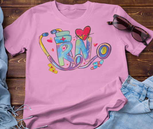 Colorful RN Design (2 Transfers available for pressing)