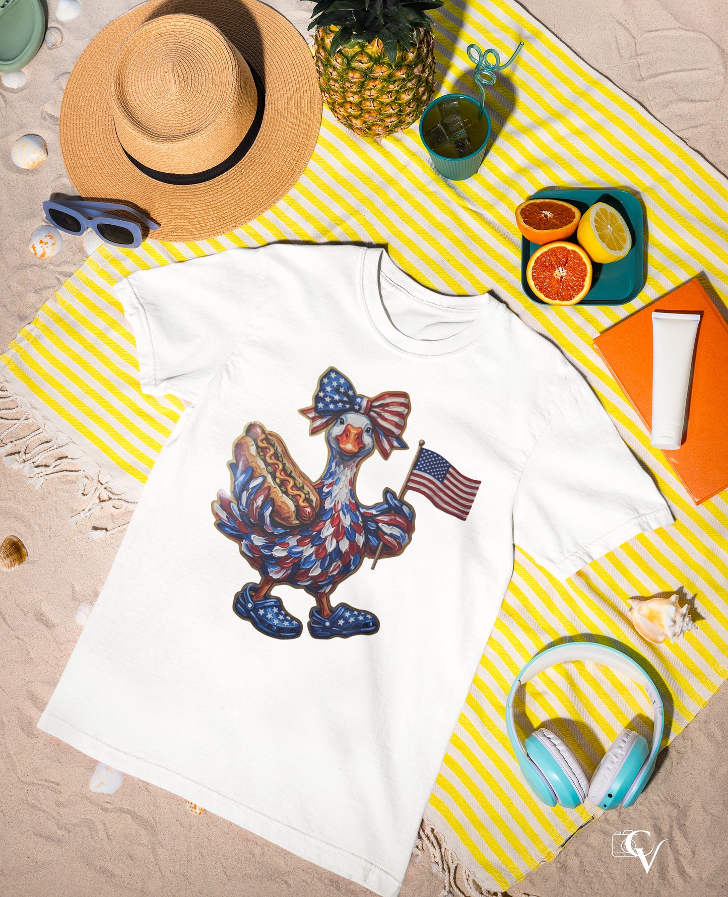 PATRIOTIC GOOSE (1 TRANSFER AVAILABLE FOR PRESSING)