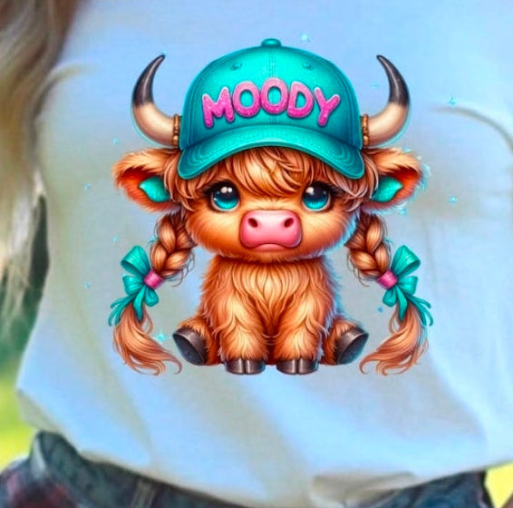 MOODY COW GLITTER (4 TRANSFERS AVAILABLE FOR THIS PRODUCT)
