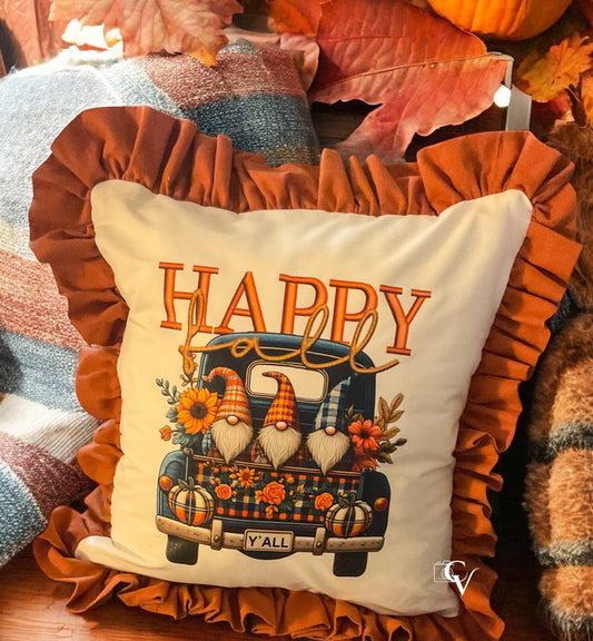 Happy Fall Y'ALL Throw Pillow