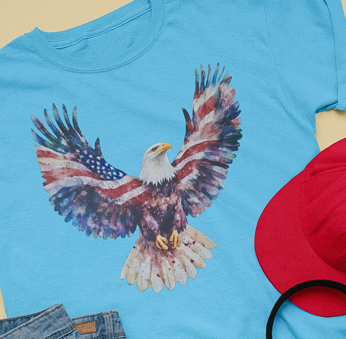 PATRIOTIC AMERICAN EAGLE (1 TRANSFER AVAILABLE FOR PRESSING)